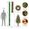 5-Piece Pre-Lit Frosted Berry Artificial Christmas Entrance Trees, Garland & Wreath